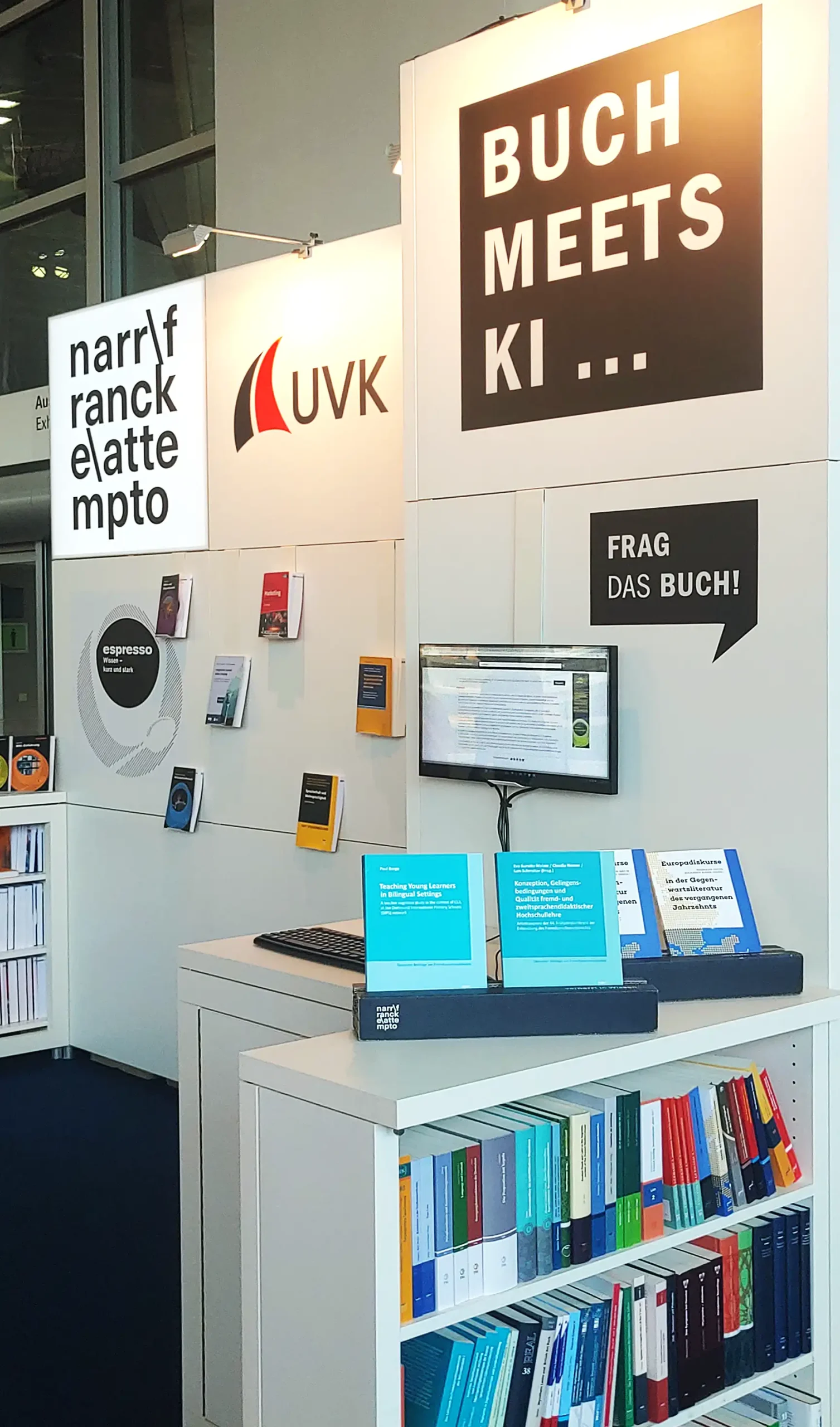Bild des Messestandes von Narr Francke Attempto auf der Frankfurter Buchmesse 2024
