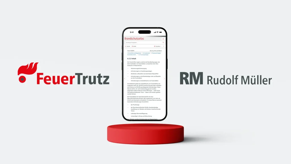 Eine Ansicht des Brandschutzaltlas auf einem Mobiltelefon