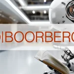 Boorberg-Logo und ein Roboter, der in einem Buch liest