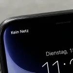 Das Bild eine Mobiltelefons ohne Netz