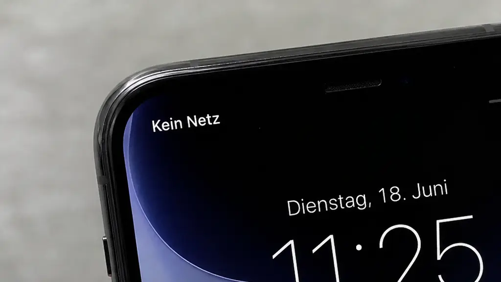 Das Bild eine Mobiltelefons ohne Netz