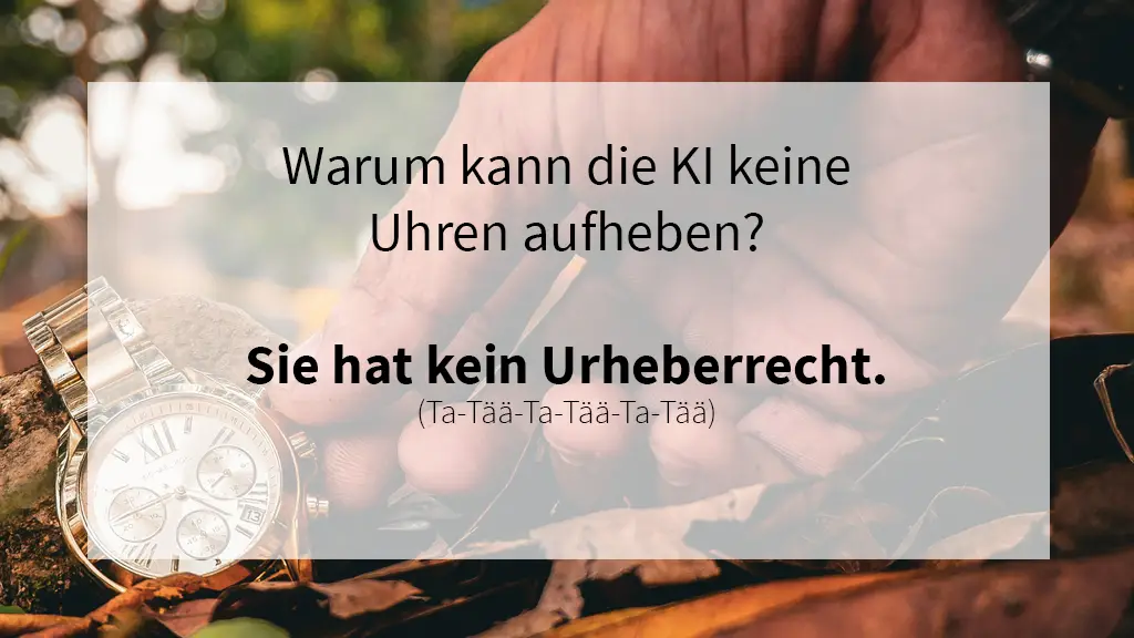 Eine Grafik mit einem Dad-Joke