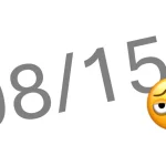 Das Zeichenreihenfolge 08/15 und ein gelangweilter Smiley
