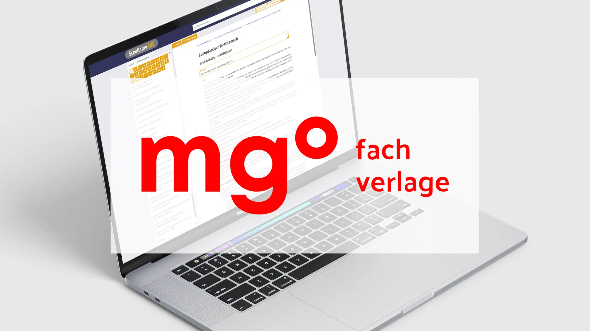 Eine Ansicht des SchulleiterABC auf einem Laptop