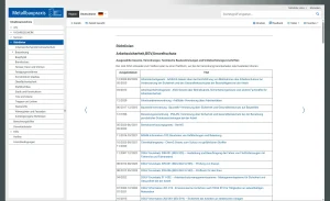 Screenshot der Richtlinien im Fachregelwerk Metallbaupraxis