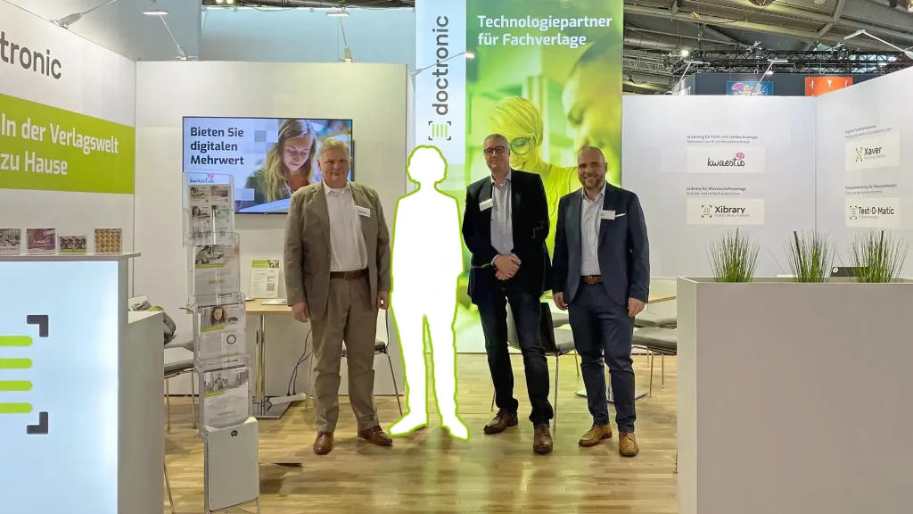 FBM26 Doctronic-Mitarbeiter auf der Frankfurter Buchmesse